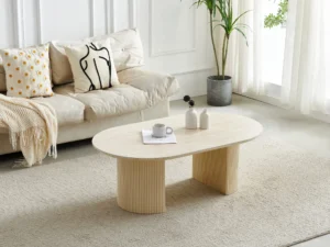 table basse effet travertin calypso