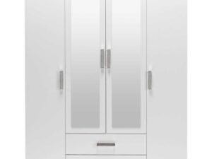 Armoire 4 portes PALMA couleur blanc