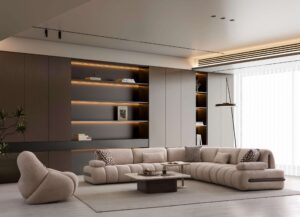 Canapé d'angle EDRA couleur beige