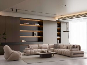 Canapé d'angle EDRA couleur beige