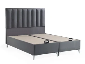 Lit coffre gris LOTUS