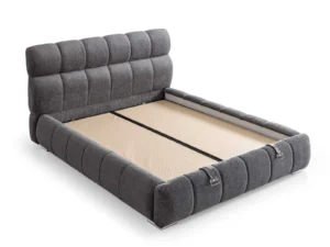 lit coffre premium gris