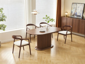 Table a manger effet noyer VANESSA