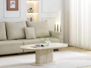 Table basse DONA effet travertin